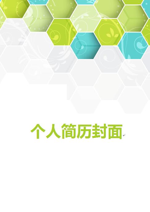 非常棒的完美简历封面