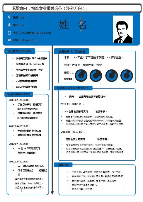 物流简历制作模板