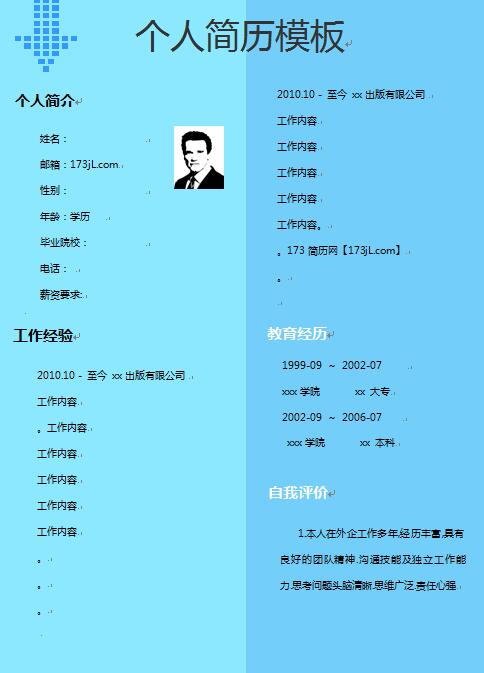 个人工作简历样本