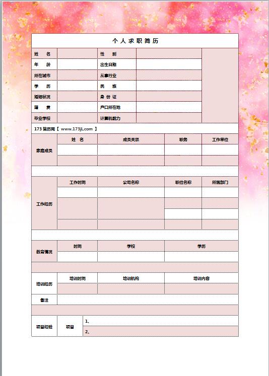 3d设计师简历模板表格
