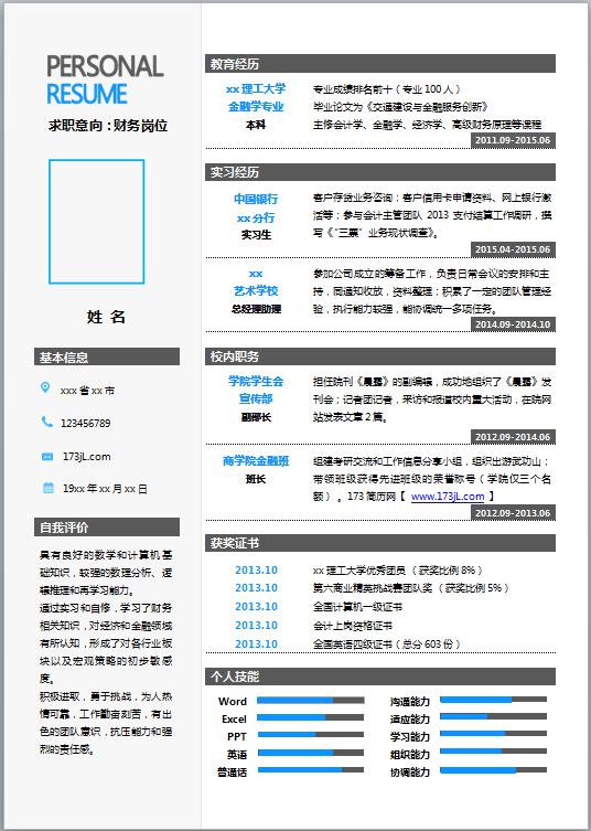 网络销售员简历模板