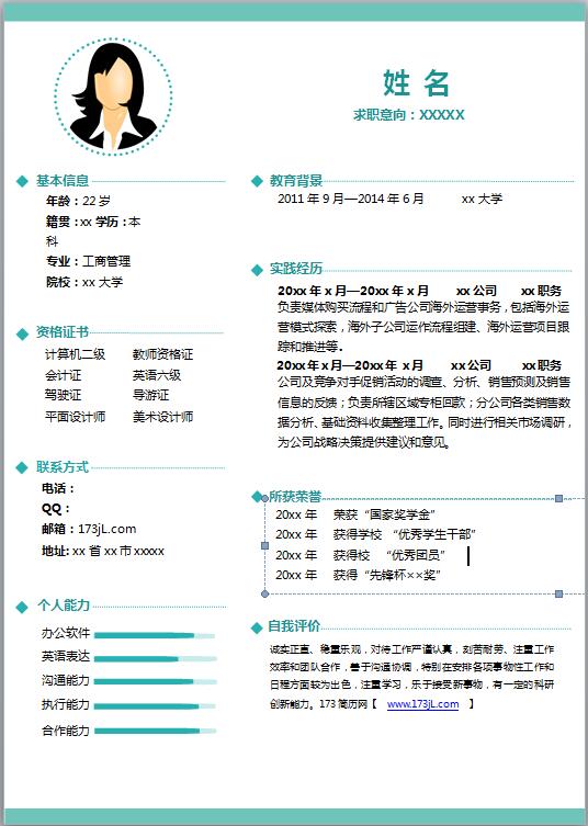 公司高管简历范文模板