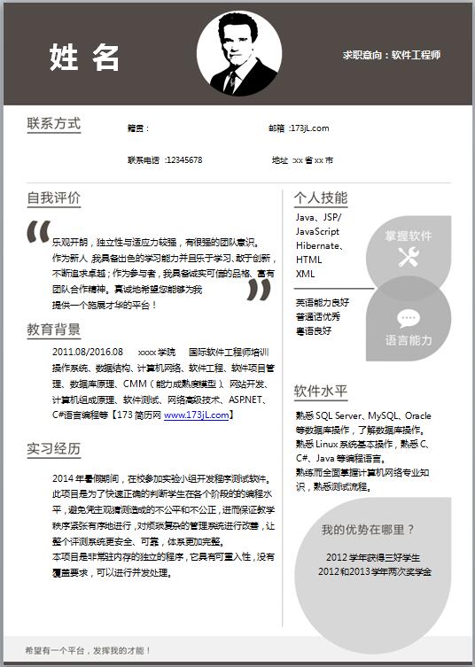 android开发工程师简历模板