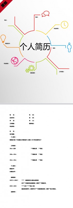 信息商务免费个人简历模板
