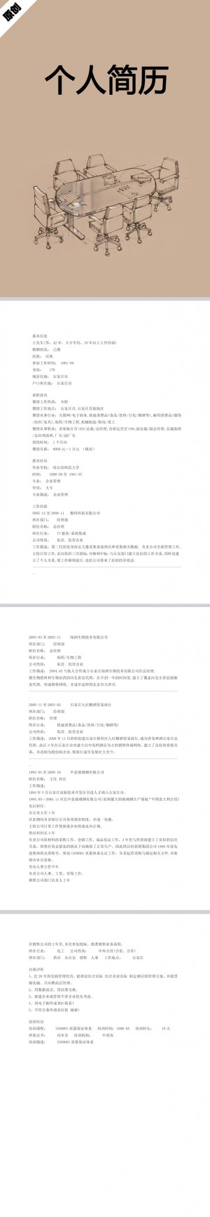 企业管理咨询简历模板