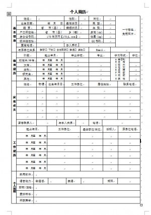 别具一格的求职简历表
