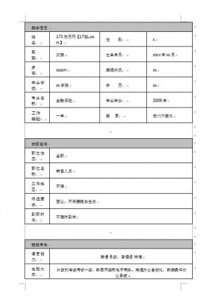 电话销售工作简历