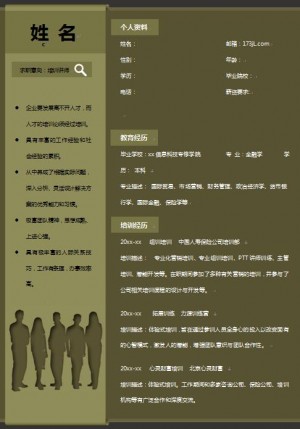 培训讲师简历模板