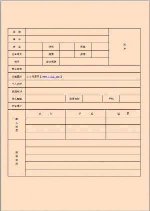 销售免费个人简历表格