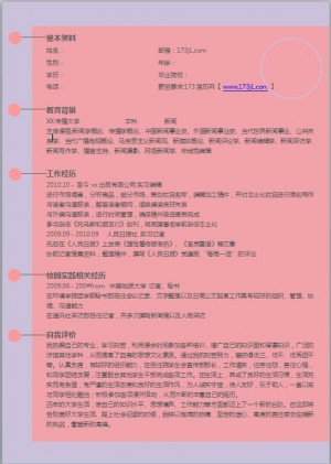 人事助理的简历word版