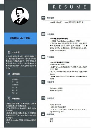 测试技术员免费个人简历模板