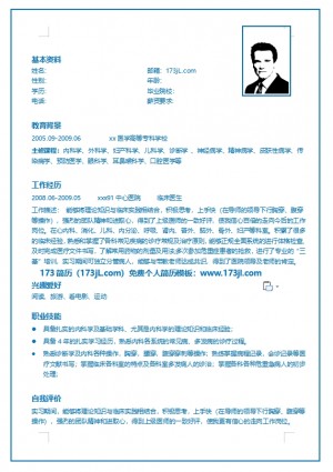 适合医学生的简历模板